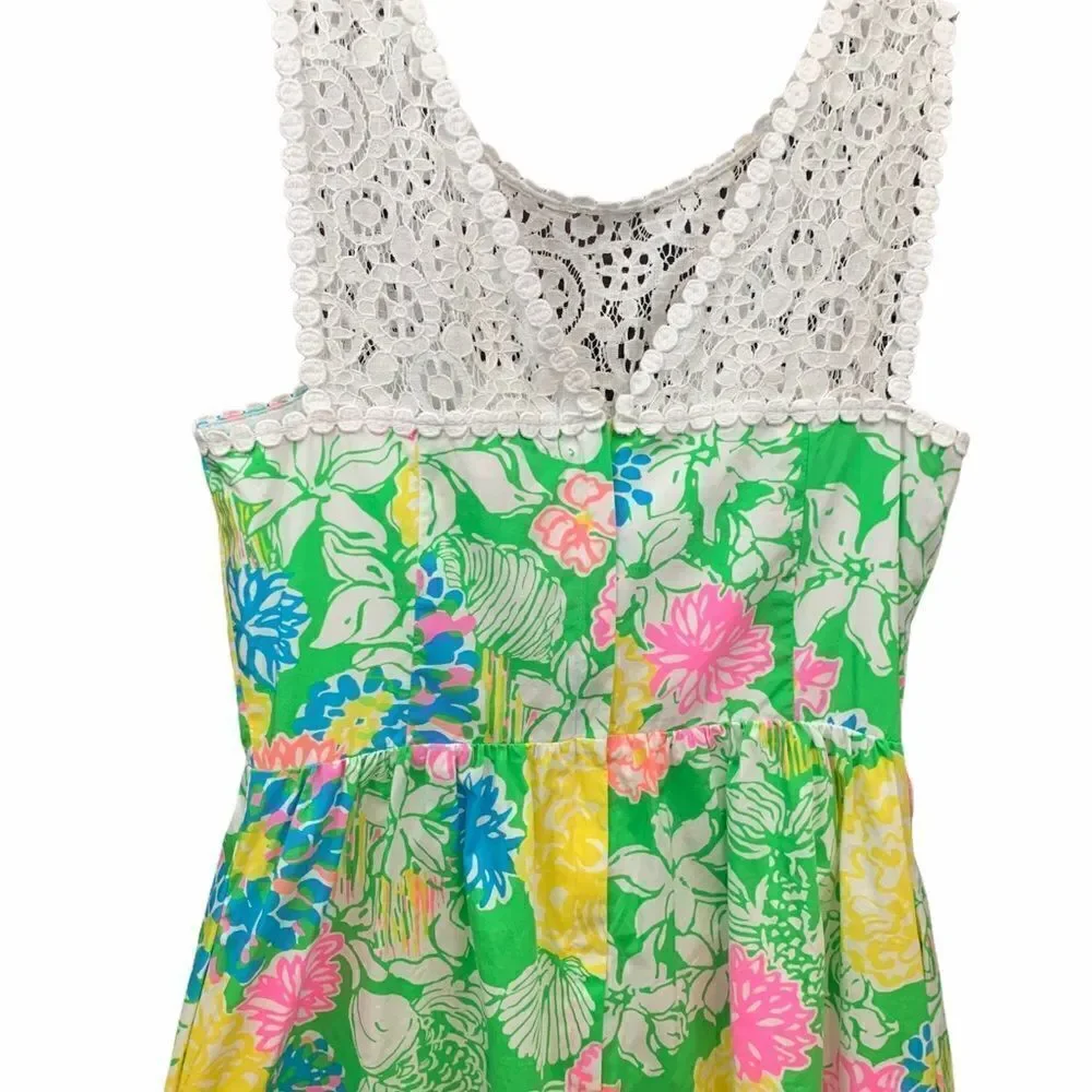 Lilly Pulitzer Reagan dress in hibiscus stroll 4 - Picture 2 of 6